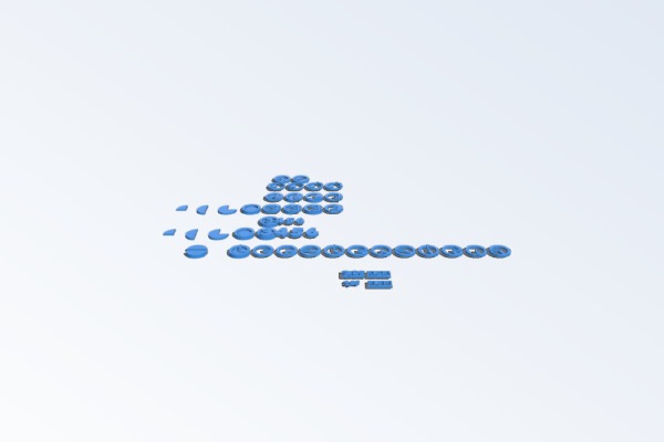 Needle roll number-buttons | 3d print model