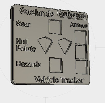 Gaslands Vehicle Dice Dashboard | 3d print model