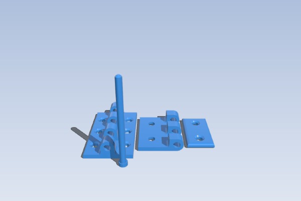 Hinge for a Plexiglas door | 3d print model