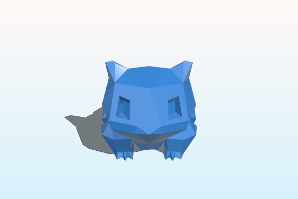 Low Poly Bulbasaur Planter | 3d print model