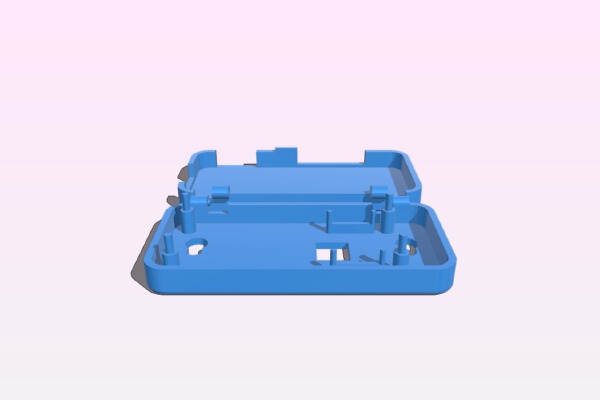 Hinged Pi Zero Camera Case with keyhole slots for suction cups | 3d print model