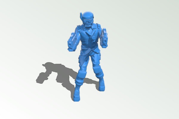 Men sci-fi warrior | 3d print model