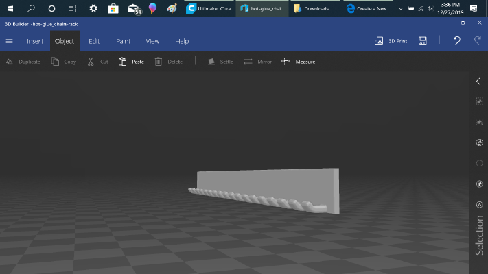 hot glue hook rack | 3d print model