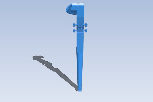 Electric Parametric Violin (EPV) Revision 2 CAD Files | 3d print model