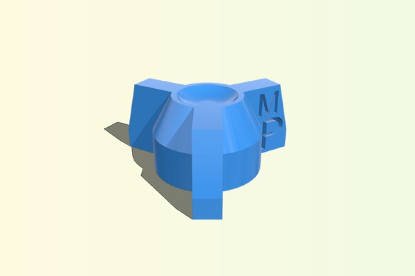 Ender 3 quick dial display knob with 3 wings | 3d print model
