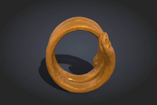 Headed Snake Bracelet | 3d print model