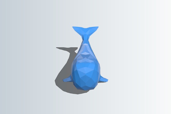 LOW POLY whale | 3d print model