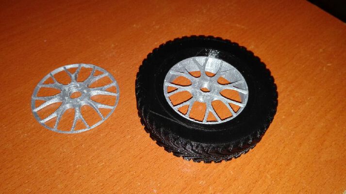 Tire and rim with tire change posibility | 3d print model