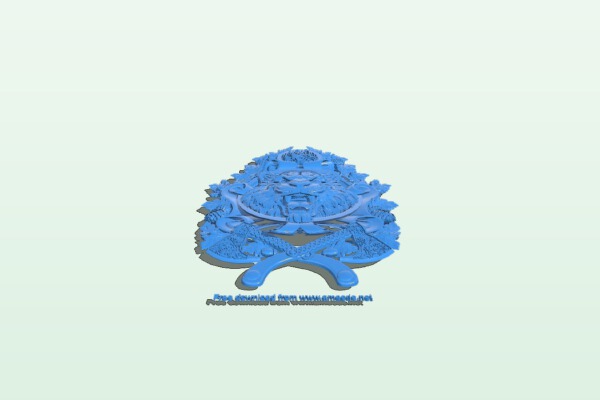 Tiger head pattern | 3d print model