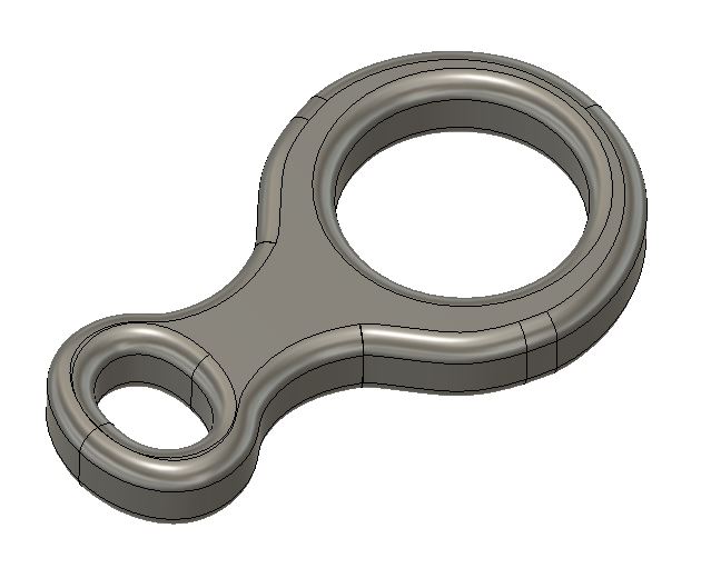Abseil Acht _ descent eight 8 _ climbing _ keychain