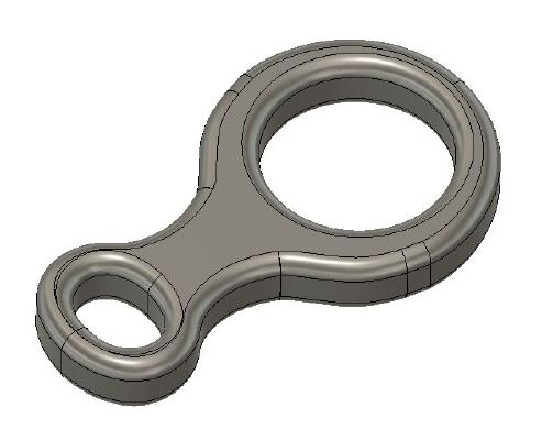 Abseil Acht _ descent eight 8 _ climbing _ keychain | 3d print model