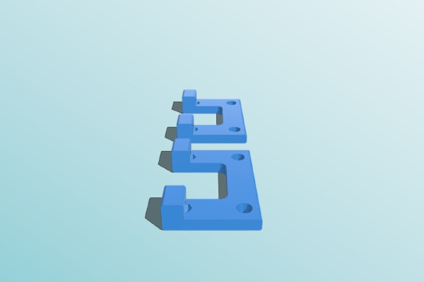 Dynamixel Bracket for Darwin OP ankle_hips | 3d print model