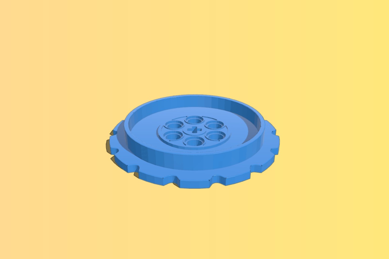 Lego Technic compatible XL track sprocket (14 indents)