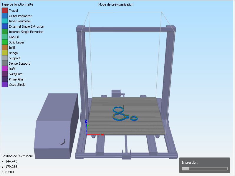 model plateforme sous simplify 3D
