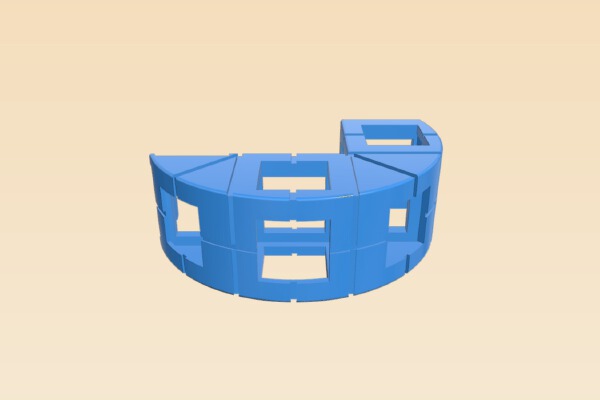 Rokenbok Diameter 3 Half Circle | 3d print model