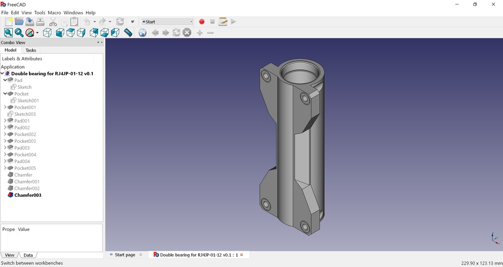 Modified 12mm bearing holders (TAZ6 X-axis) for RJ4JP-01-12