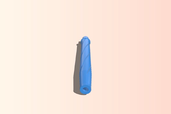 Airsoft m4 outer barrel 255mm with outer spiral | 3d print model