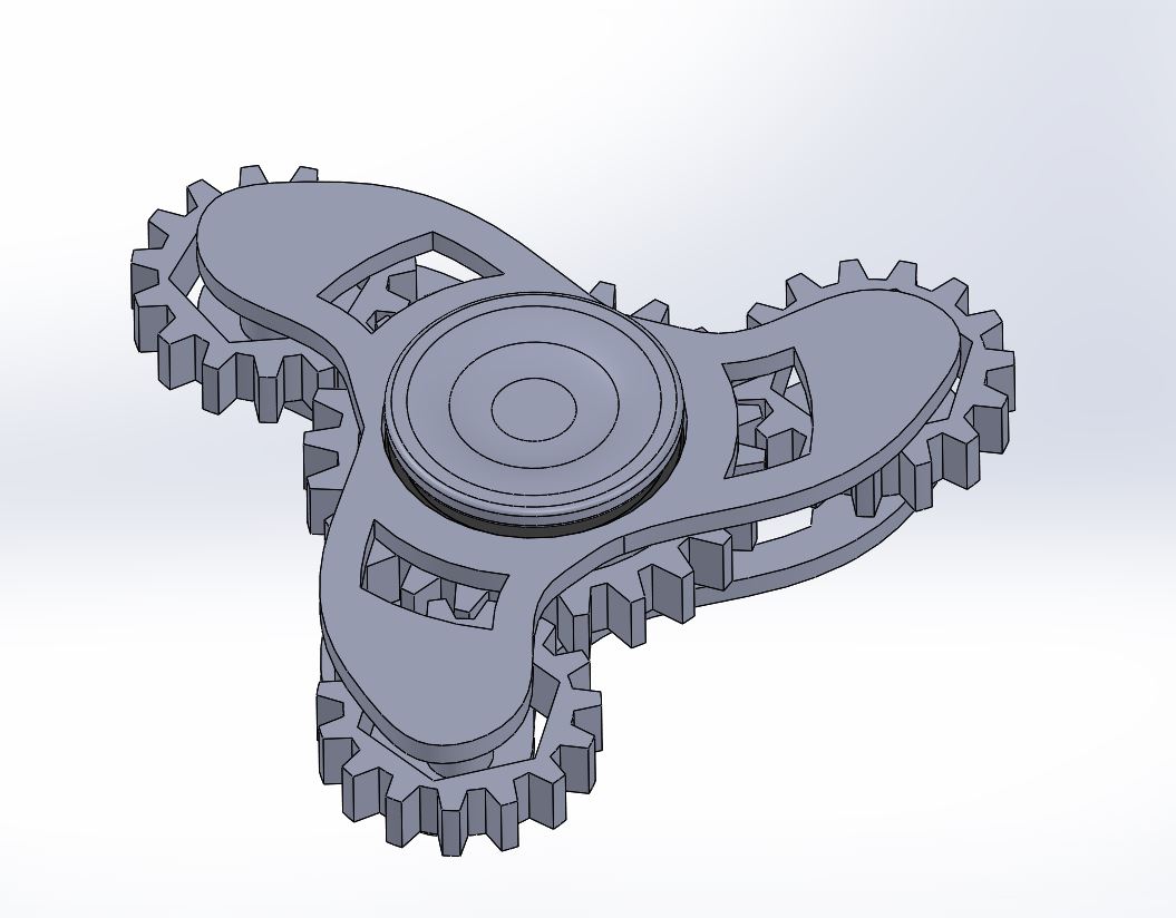 Geared Tri Fidget Spinner