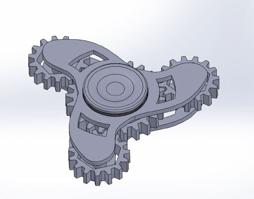 Geared Tri Fidget Spinner | 3d print model