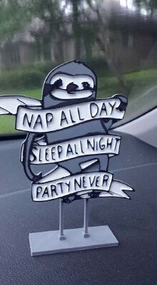 Sloth Motto | 3d print model