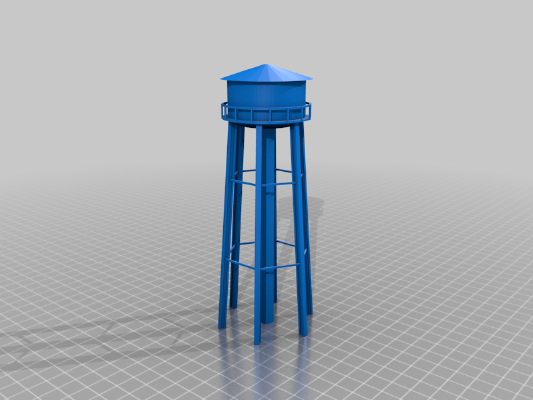 N-Scale Tank Town Water Tower | 3d print model