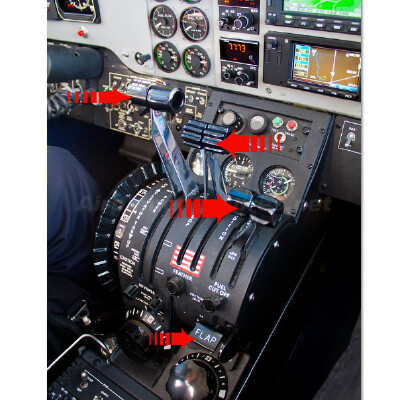 pedestal knob - speed, prop, condition, flap - beechcraft b200 | 3d print model
