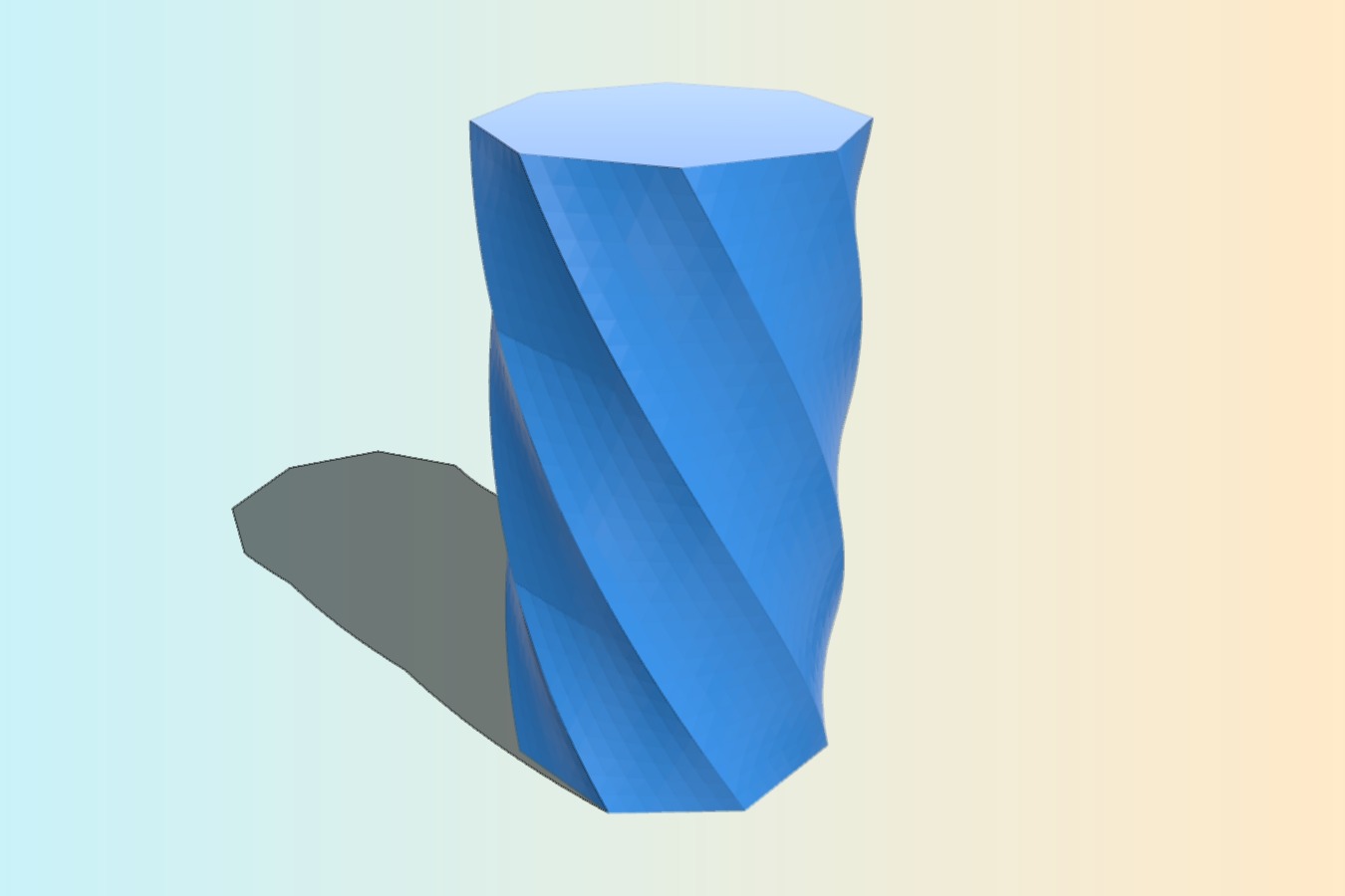 Twisted octagon vase