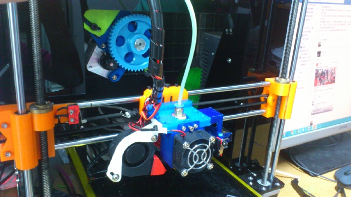 Bowden E3D V5 Hotend Rework Fully Assembled | 3d print model