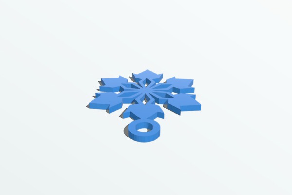 Dainty Snowflake Xmas Ornament | 3d print model