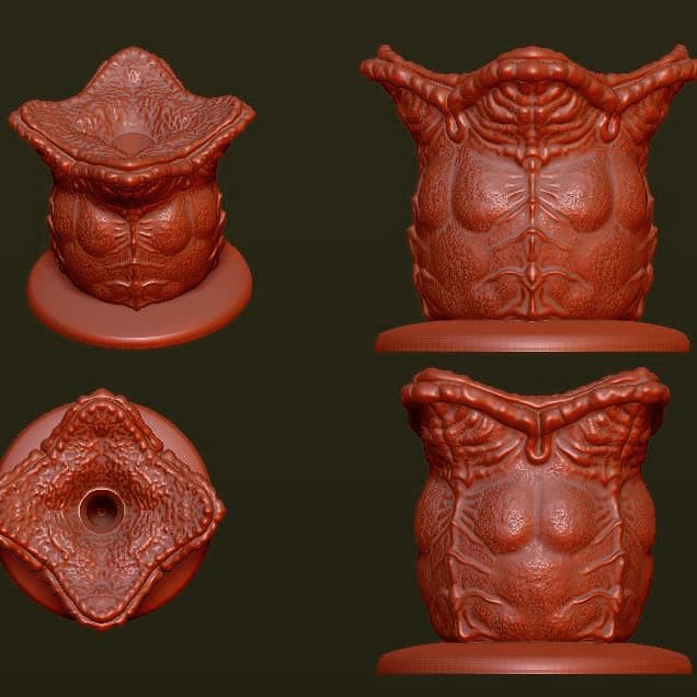 Alien Egg Wacom Pen Holder and Closed Egg
