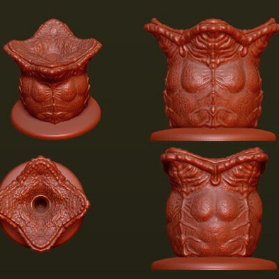 Alien Egg Wacom Pen Holder and Closed Egg | 3d print model
