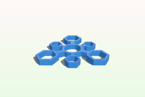 Fidget Nut Spinner - Wingnut2k #6 | 3d print model