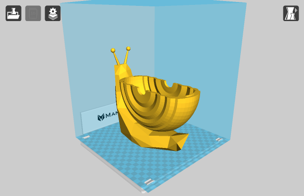 Mankati Snail Shaped Filament Container | 3d print model