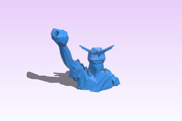 Low poly statue of liberty – Pen holder | 3d print model