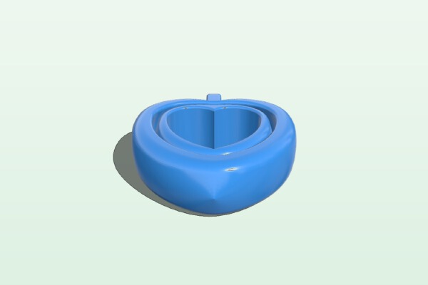 Two hearts - Deux coeurs liés | 3d print model