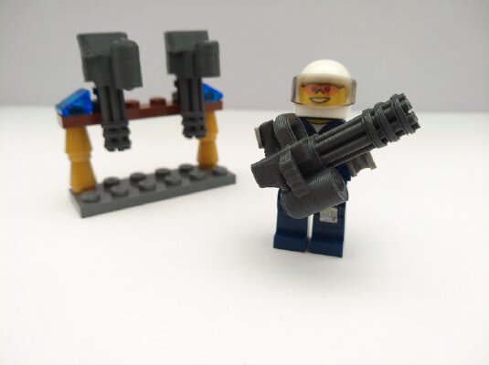 Lego Minigun + Ammo drum | 3d print model