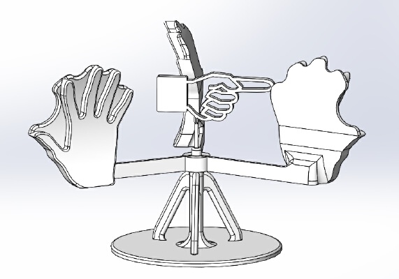 Windturbine HANDS #Catchthewind | 3d print model