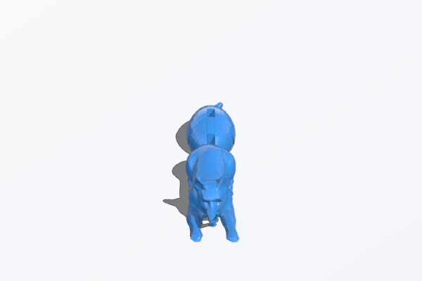hinge-tailed fox | 3d print model
