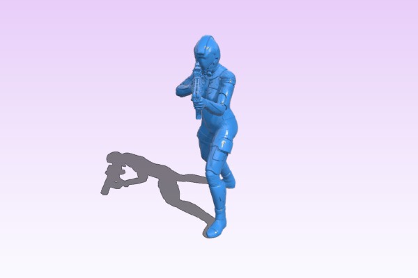 Female cyberpunk warrior | 3d print model