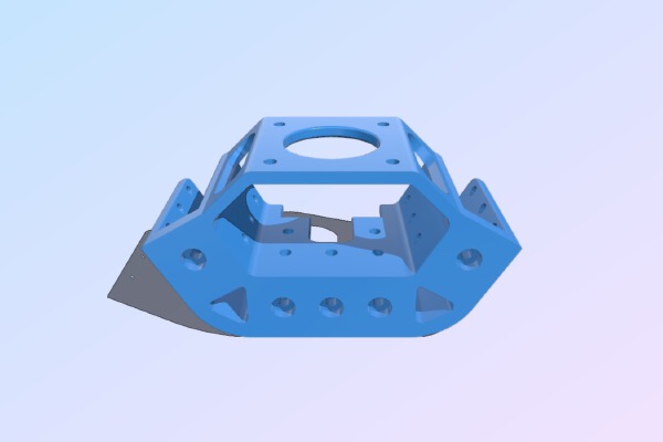 Delta bottom vertex for 6020 extrusion | 3d print model