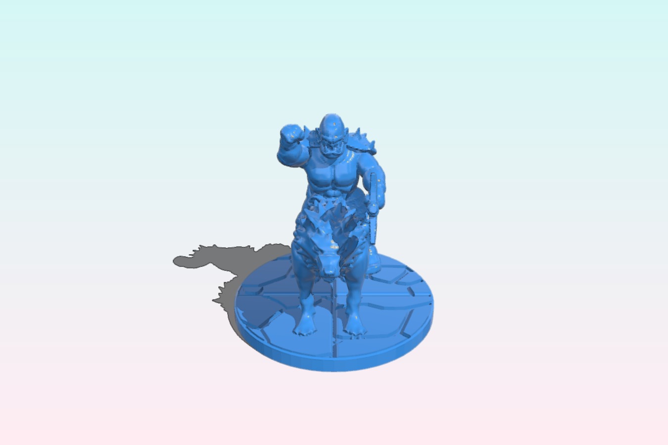 Orc Warg Rider With Base