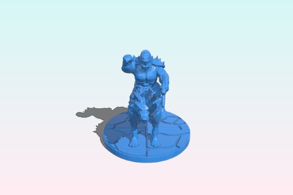 Orc Warg Rider With Base | 3d print model