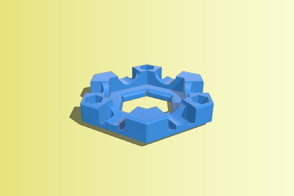 Gravitrax compatible 6-exit Basic Tile | 3d print model