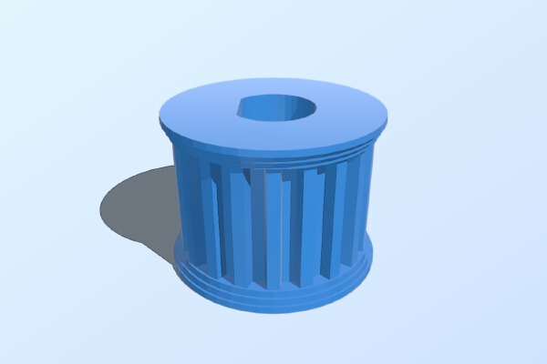 GT2 20T Press on Belt Pulley | 3d print model