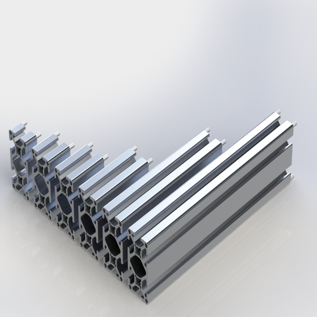 Profilati estrusi in alluminio 20mm x 40mm GENERICO-SLOT modulari