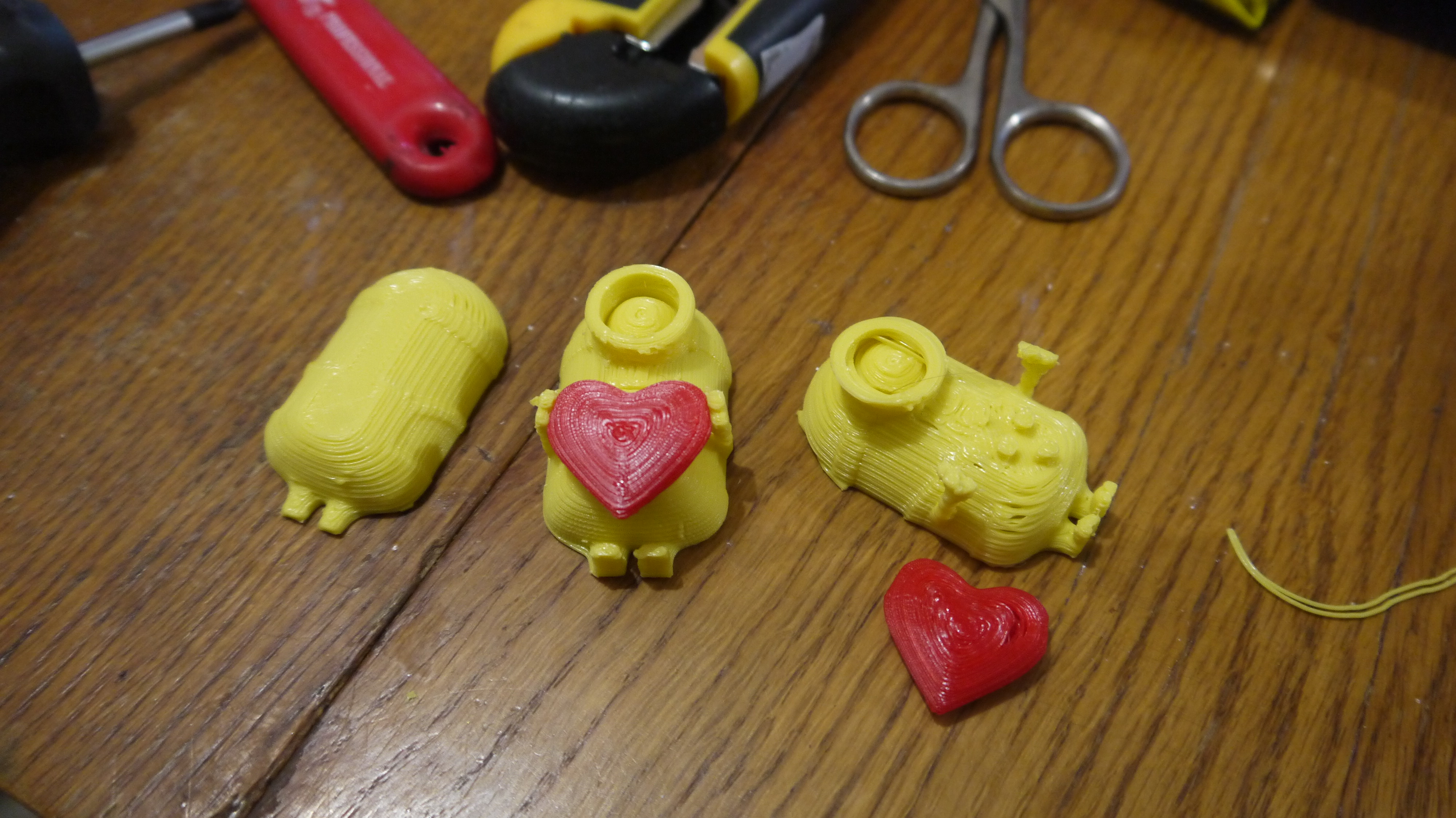minion with heart in 3 parts