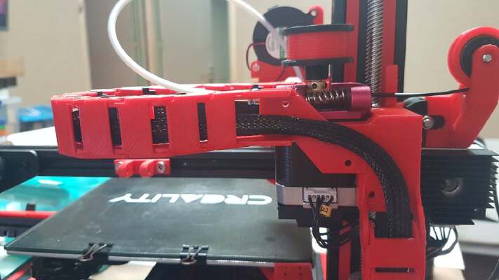 Ender 3 - Cable Chain upgrade bracket mount - Extruder and Hotend - filament_guide | 3d print model