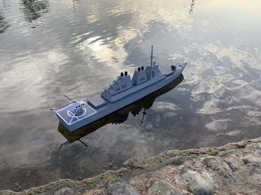 USS HIBBARD RC Destroyer 3D Printed Parts | 3d print model