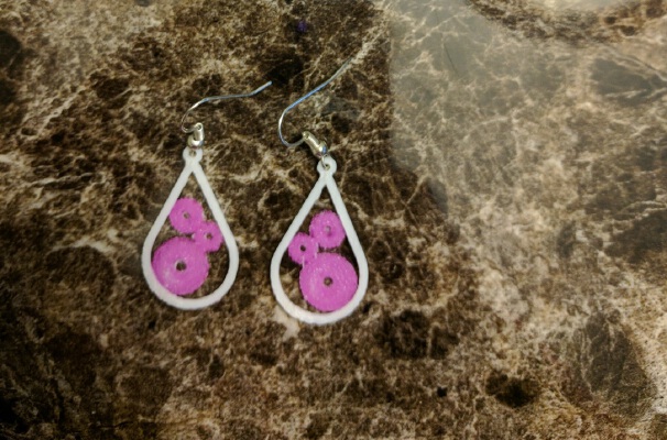Gear Earrings - Two Piece | 3d print model
