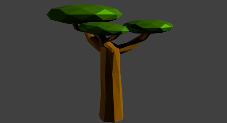 Baobab Low-Poly | 3d print model